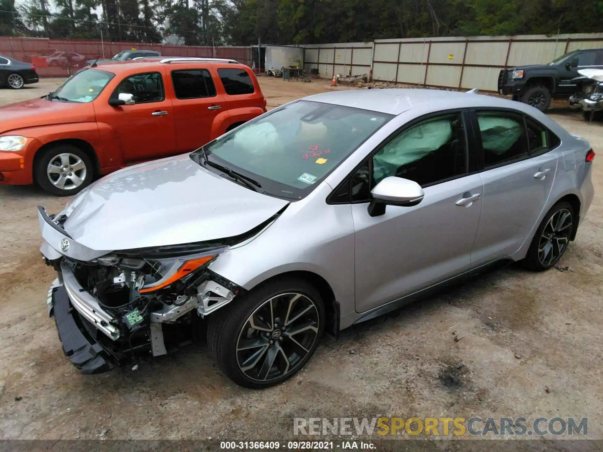 2 Photograph of a damaged car JTDS4MCE5MJ074168 TOYOTA COROLLA 2021