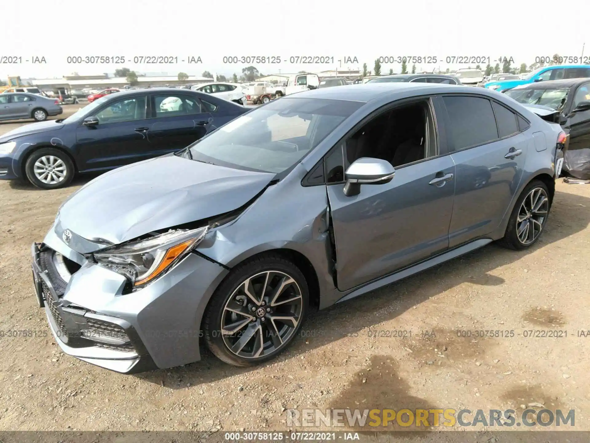 2 Photograph of a damaged car JTDS4MCE5MJ077555 TOYOTA COROLLA 2021