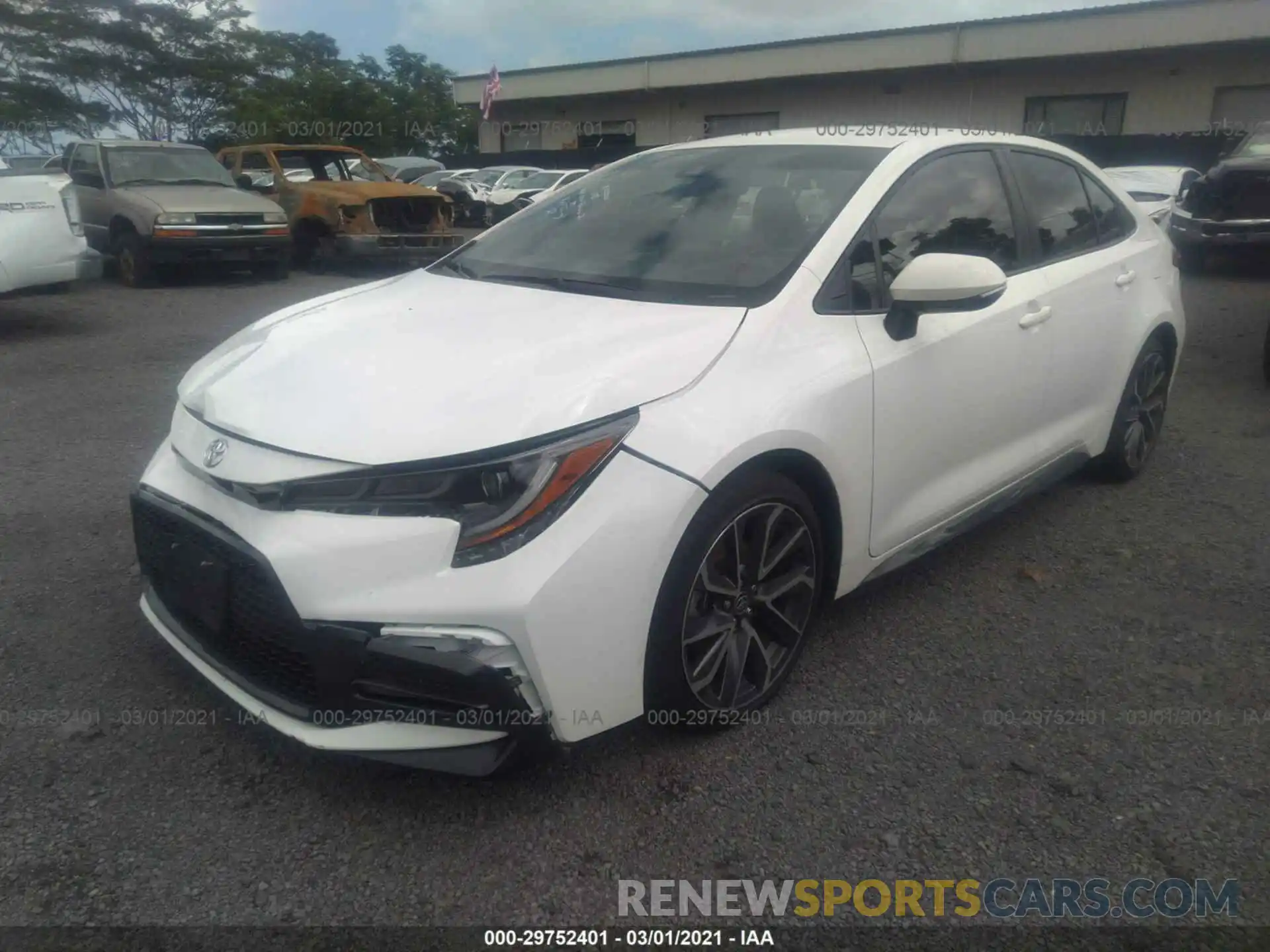 2 Photograph of a damaged car JTDS4MCE6MJ053796 TOYOTA COROLLA 2021