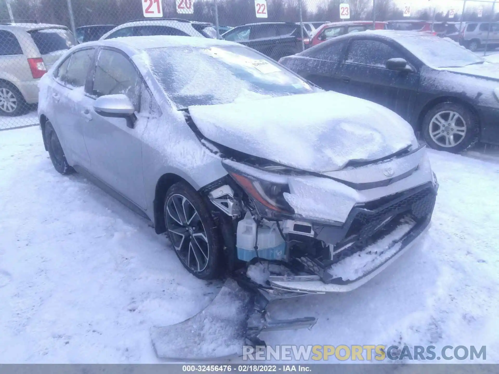 1 Photograph of a damaged car JTDS4MCE6MJ054625 TOYOTA COROLLA 2021