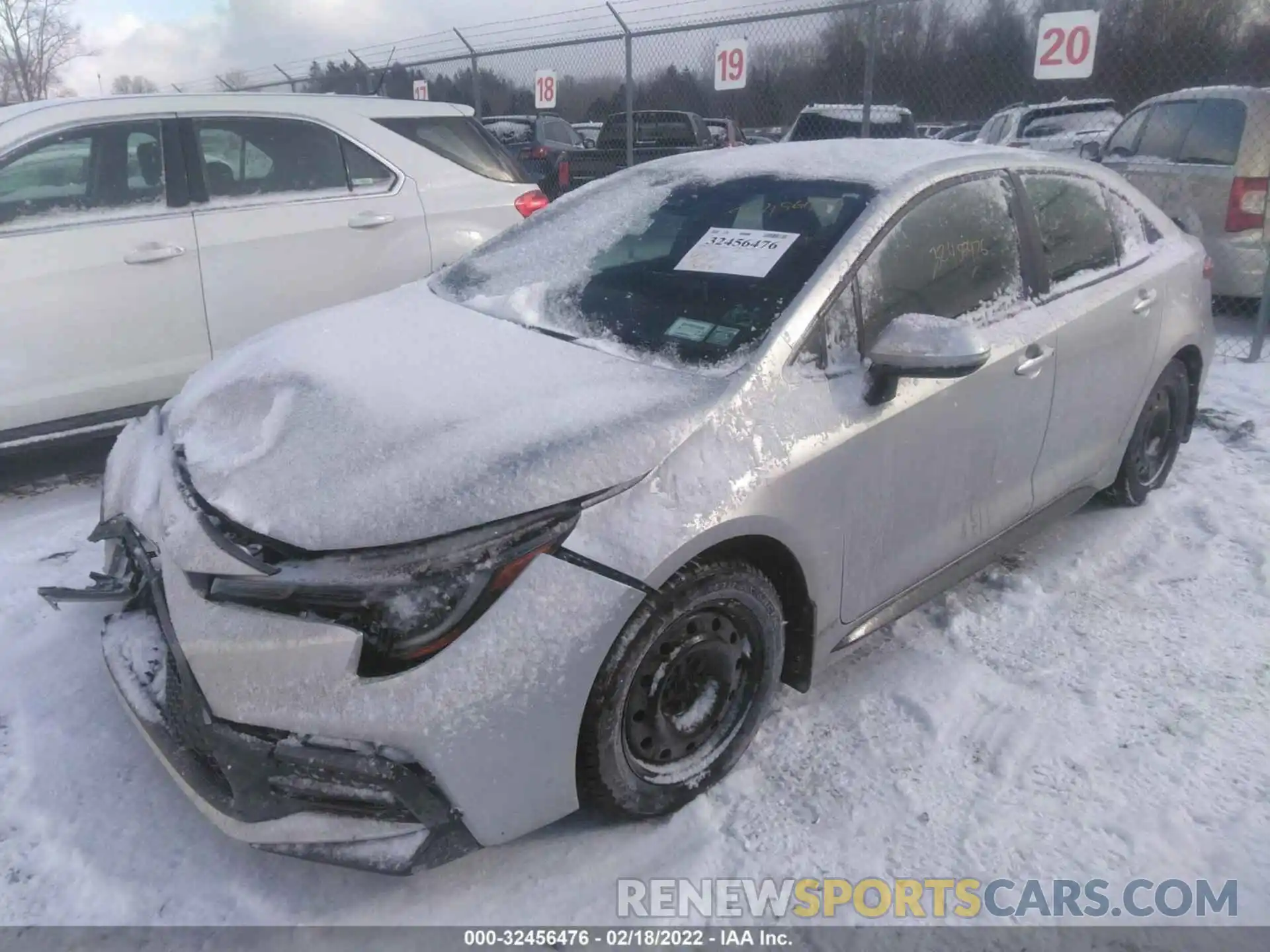 2 Photograph of a damaged car JTDS4MCE6MJ054625 TOYOTA COROLLA 2021