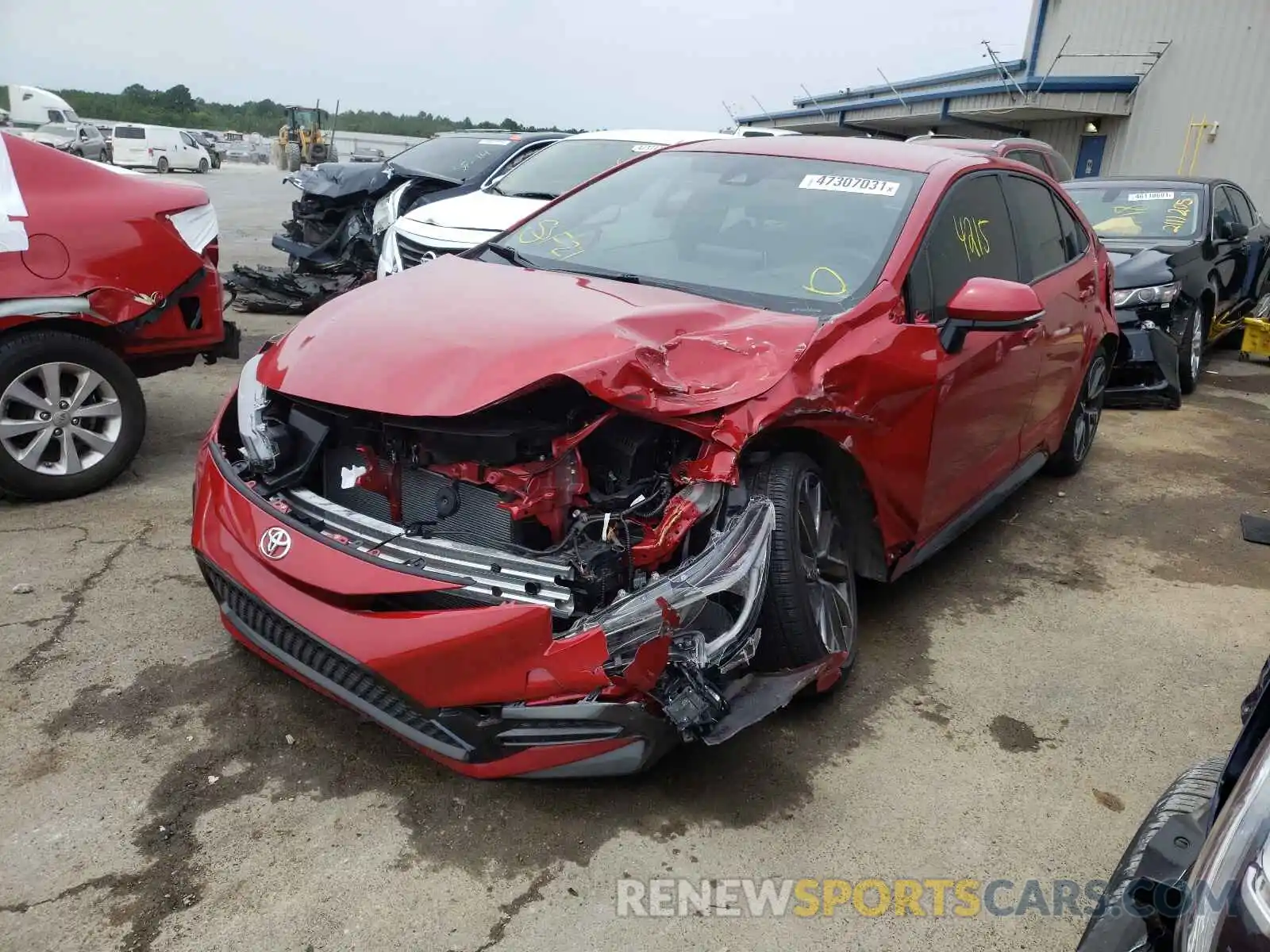 2 Photograph of a damaged car JTDS4MCE6MJ057198 TOYOTA COROLLA 2021