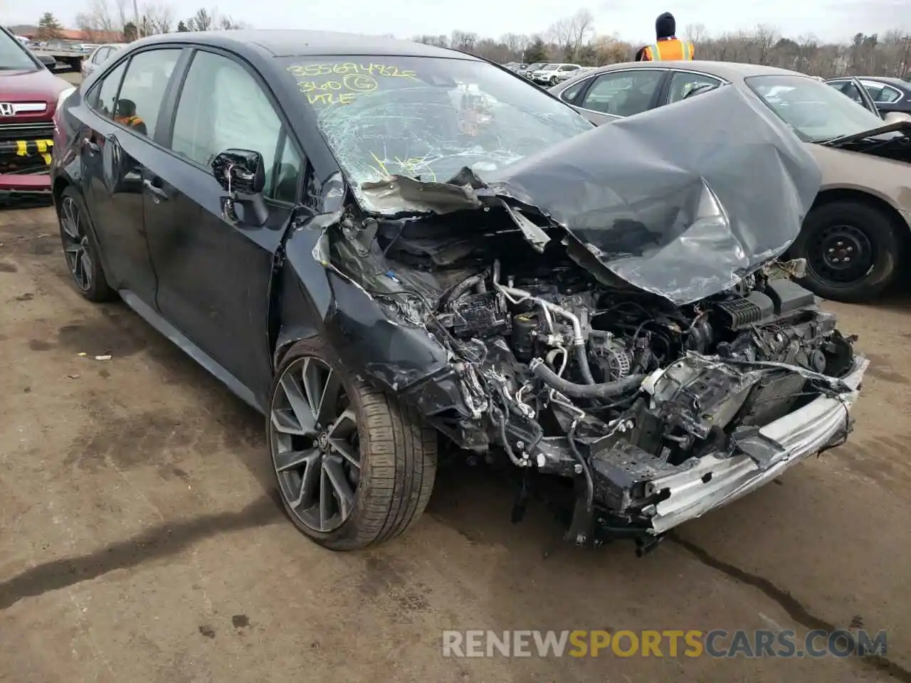 1 Photograph of a damaged car JTDS4MCE6MJ059565 TOYOTA COROLLA 2021