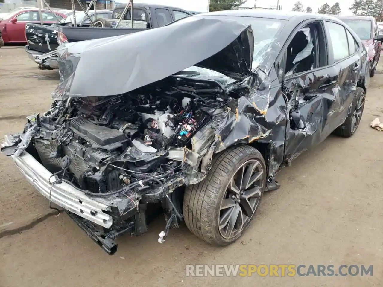 2 Photograph of a damaged car JTDS4MCE6MJ059565 TOYOTA COROLLA 2021