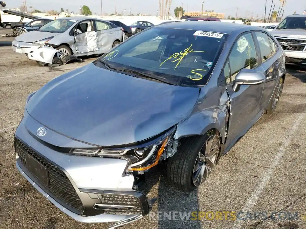 2 Photograph of a damaged car JTDS4MCE6MJ061591 TOYOTA COROLLA 2021