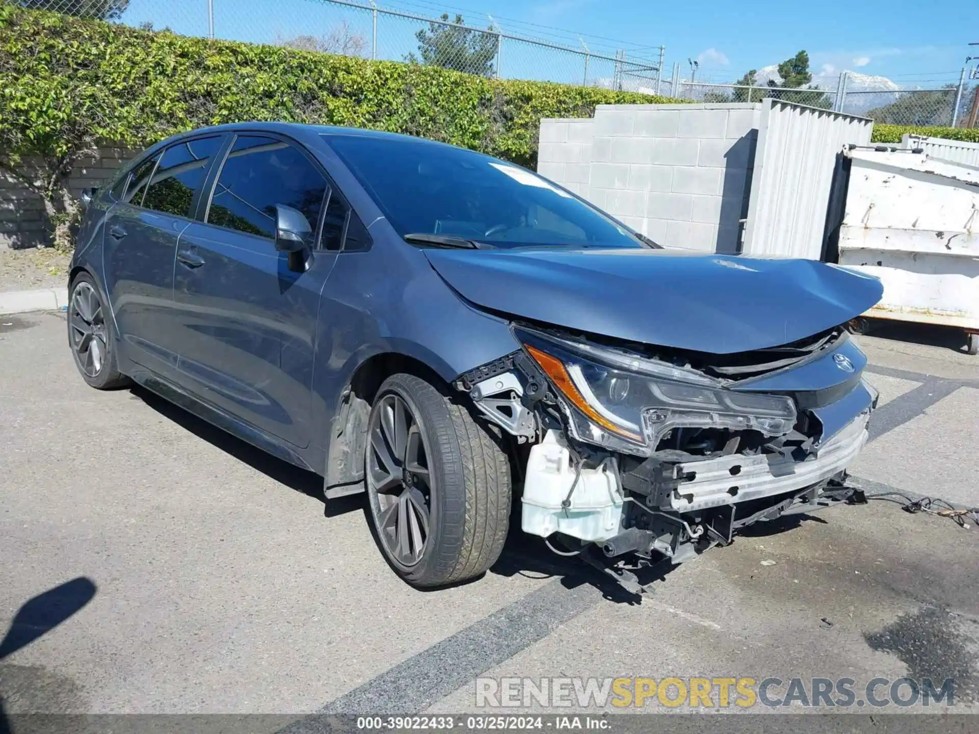 1 Photograph of a damaged car JTDS4MCE6MJ061672 TOYOTA COROLLA 2021