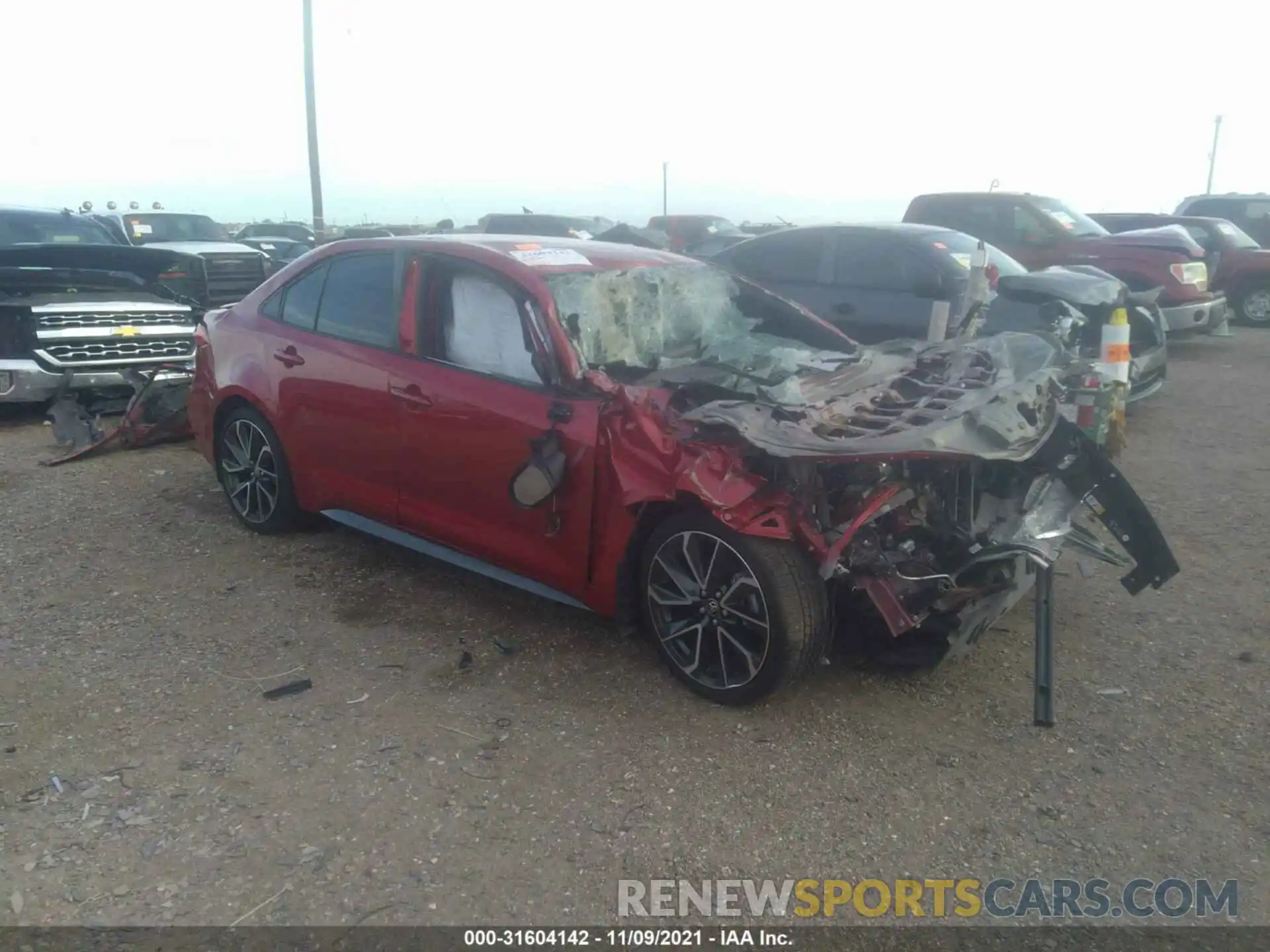 1 Photograph of a damaged car JTDS4MCE6MJ065673 TOYOTA COROLLA 2021