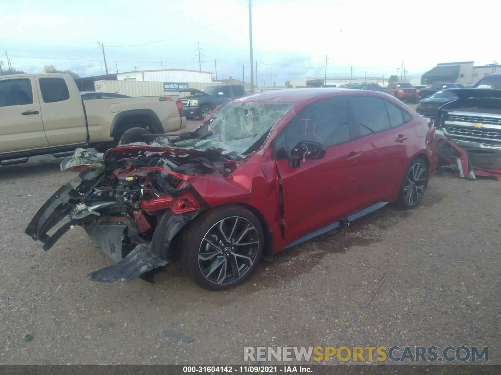 2 Photograph of a damaged car JTDS4MCE6MJ065673 TOYOTA COROLLA 2021