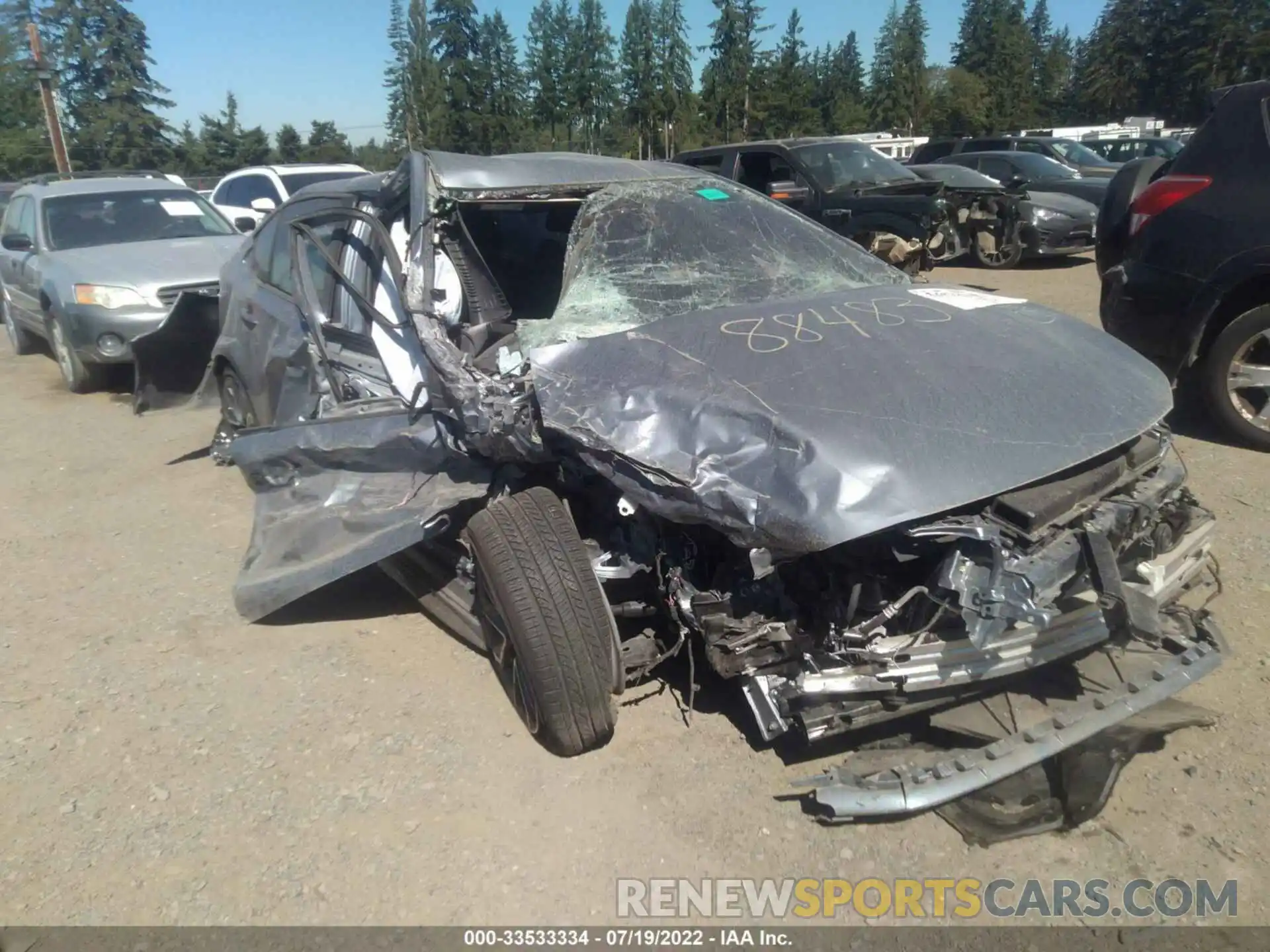 1 Photograph of a damaged car JTDS4MCE6MJ065754 TOYOTA COROLLA 2021