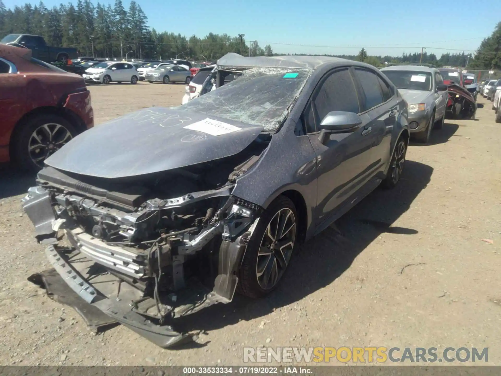 2 Photograph of a damaged car JTDS4MCE6MJ065754 TOYOTA COROLLA 2021