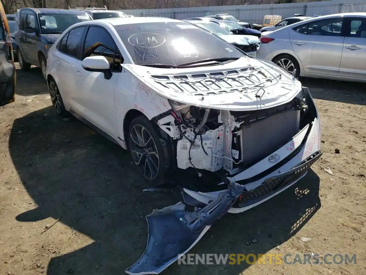 1 Photograph of a damaged car JTDS4MCE6MJ067455 TOYOTA COROLLA 2021