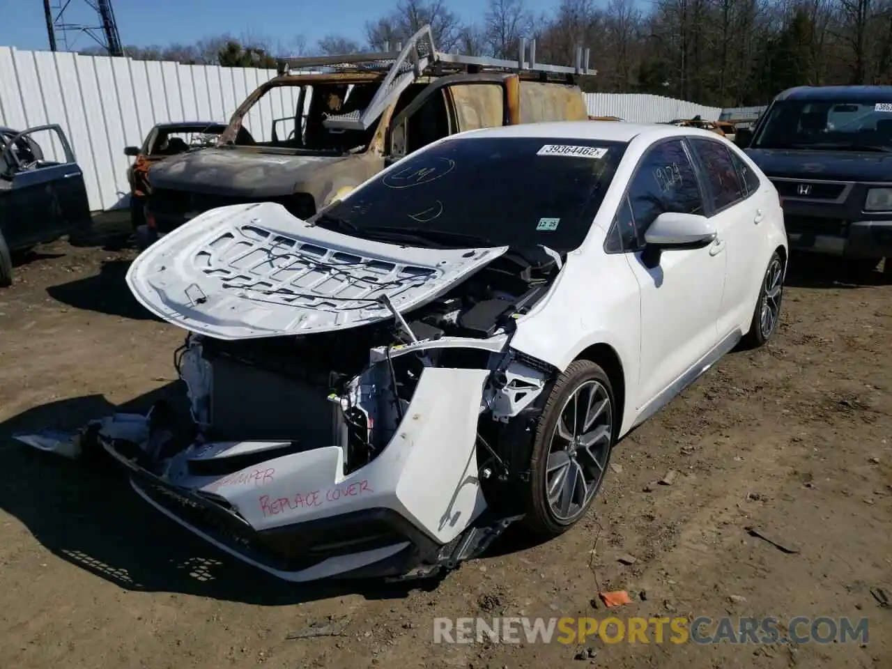 2 Photograph of a damaged car JTDS4MCE6MJ067455 TOYOTA COROLLA 2021