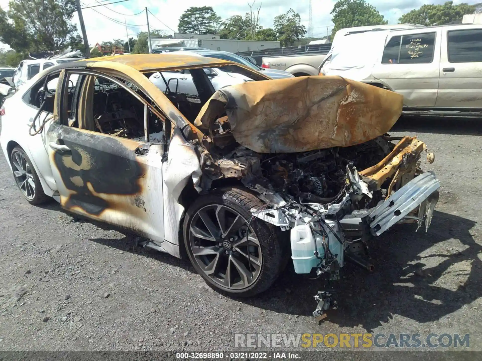 1 Photograph of a damaged car JTDS4MCE6MJ068055 TOYOTA COROLLA 2021