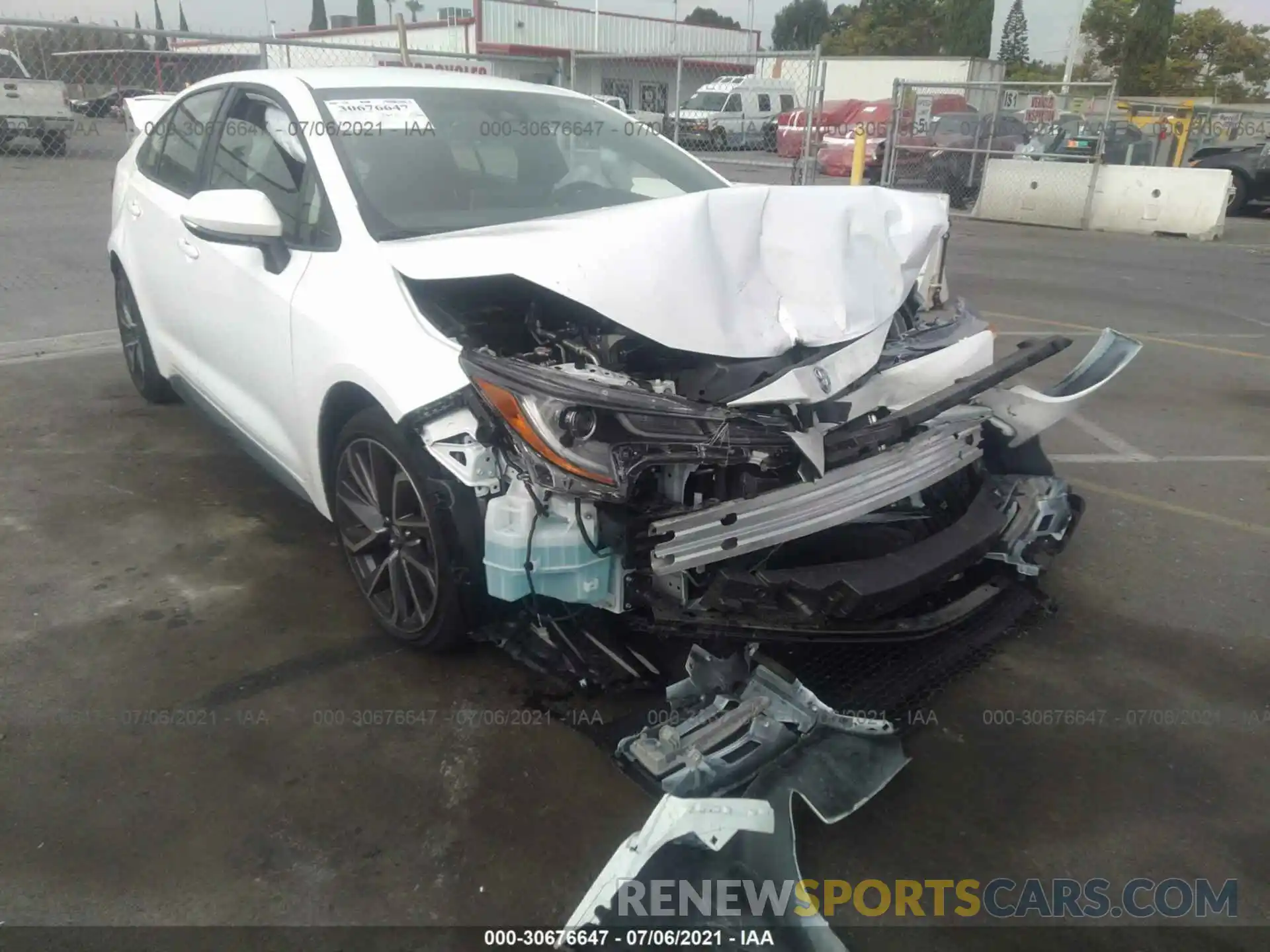 1 Photograph of a damaged car JTDS4MCE6MJ077189 TOYOTA COROLLA 2021