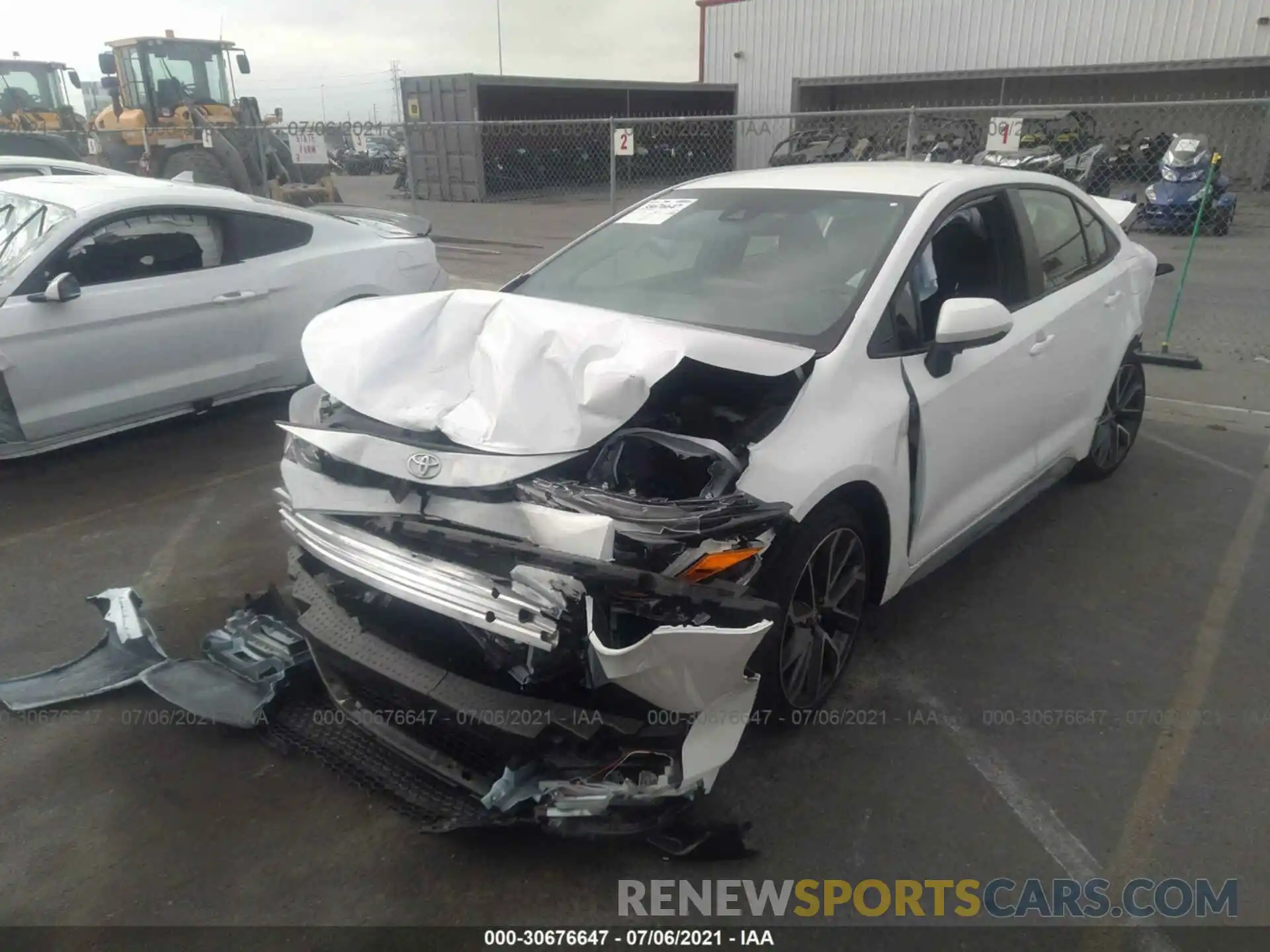 2 Photograph of a damaged car JTDS4MCE6MJ077189 TOYOTA COROLLA 2021