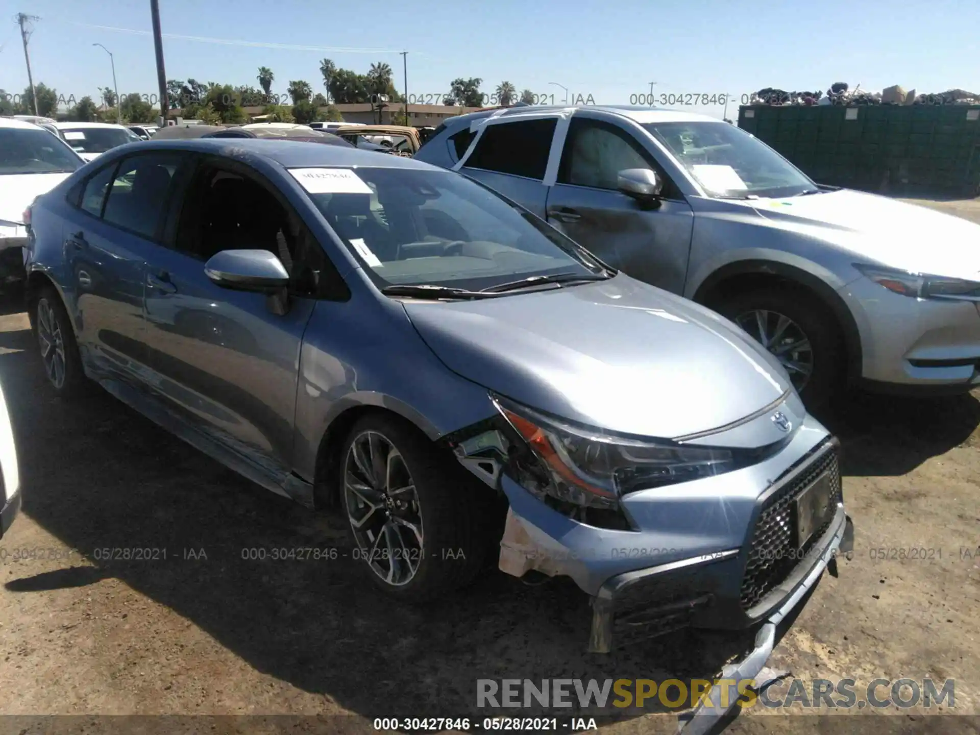 1 Photograph of a damaged car JTDS4MCE6MJ077564 TOYOTA COROLLA 2021