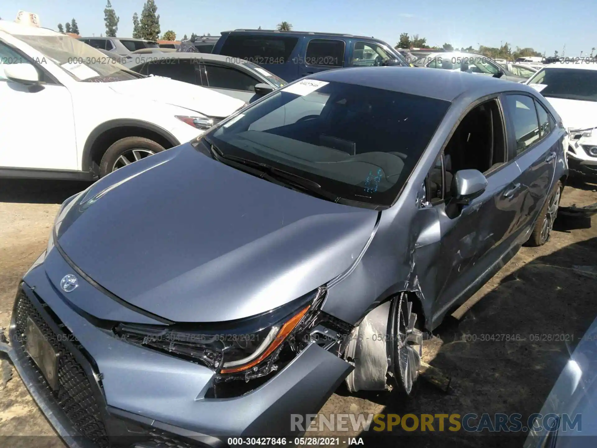 2 Photograph of a damaged car JTDS4MCE6MJ077564 TOYOTA COROLLA 2021