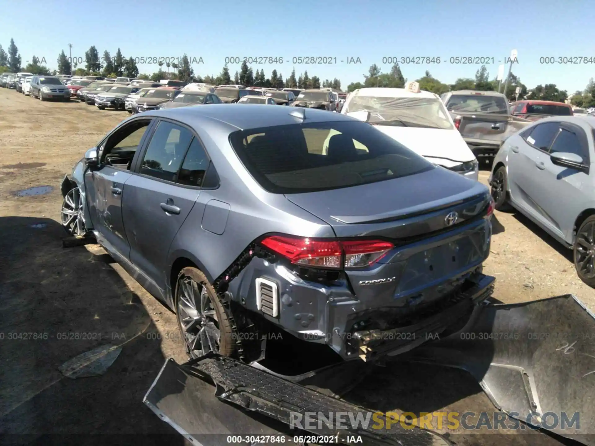 3 Photograph of a damaged car JTDS4MCE6MJ077564 TOYOTA COROLLA 2021