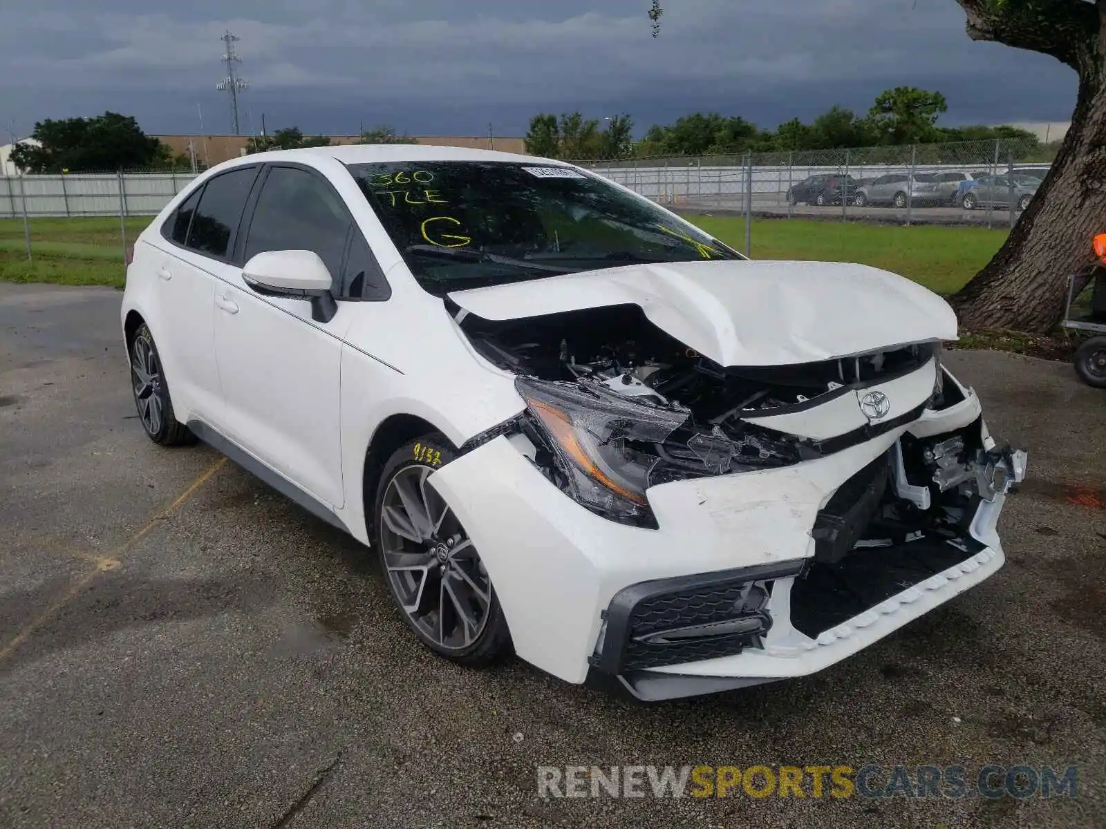 1 Photograph of a damaged car JTDS4MCE6MJ080383 TOYOTA COROLLA 2021