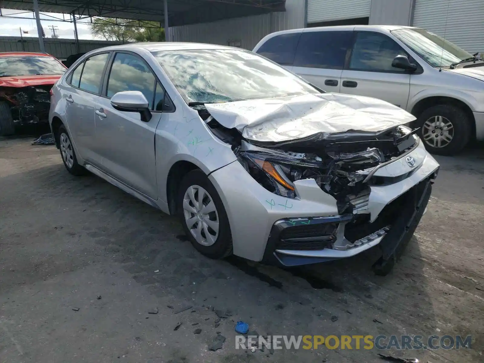 1 Photograph of a damaged car JTDS4MCE7MJ054066 TOYOTA COROLLA 2021