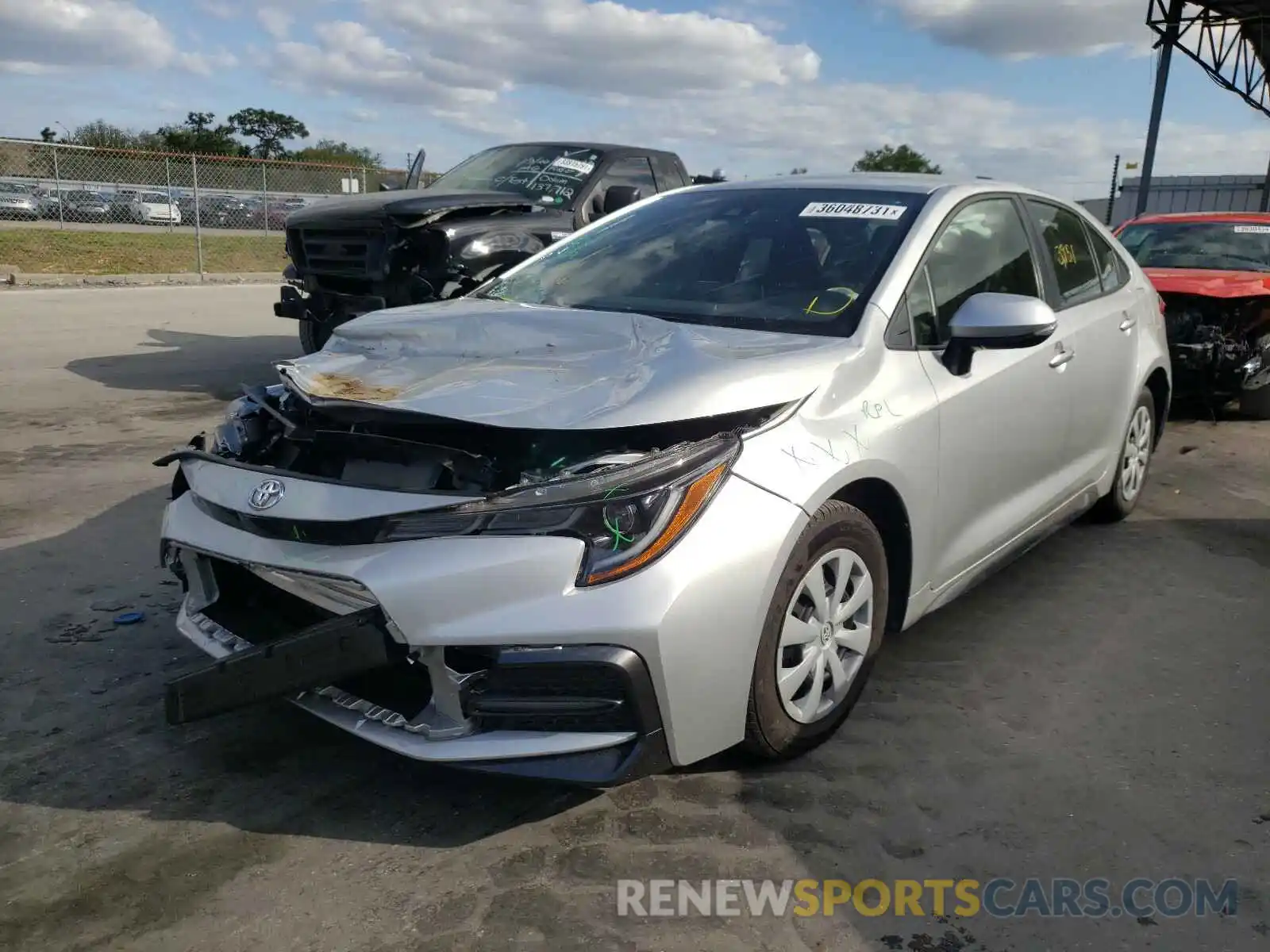 2 Photograph of a damaged car JTDS4MCE7MJ054066 TOYOTA COROLLA 2021