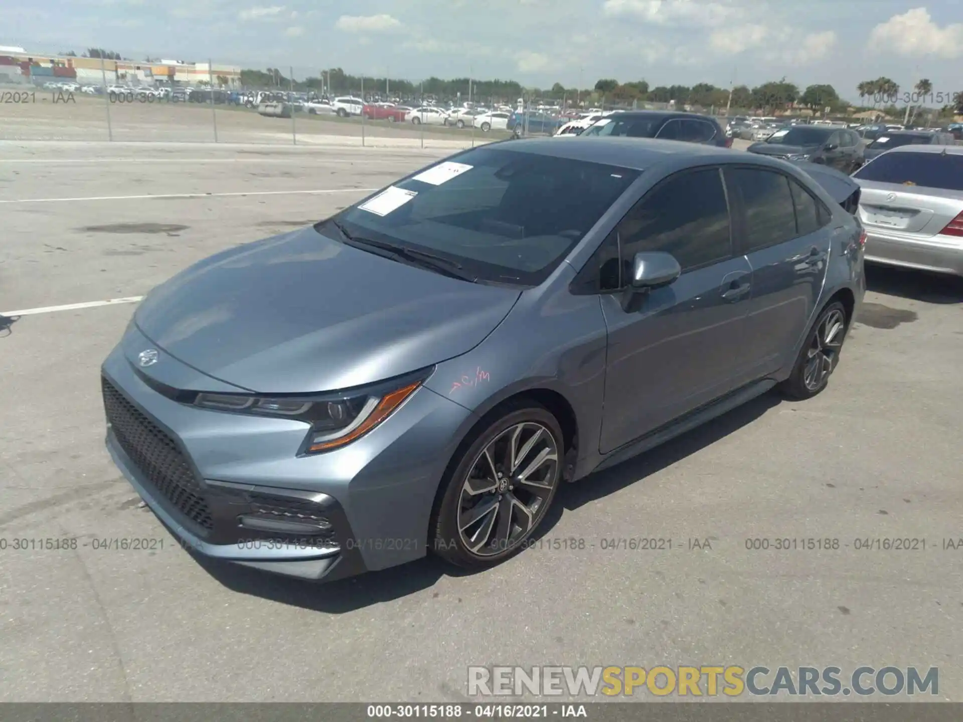 2 Photograph of a damaged car JTDS4MCE7MJ054245 TOYOTA COROLLA 2021