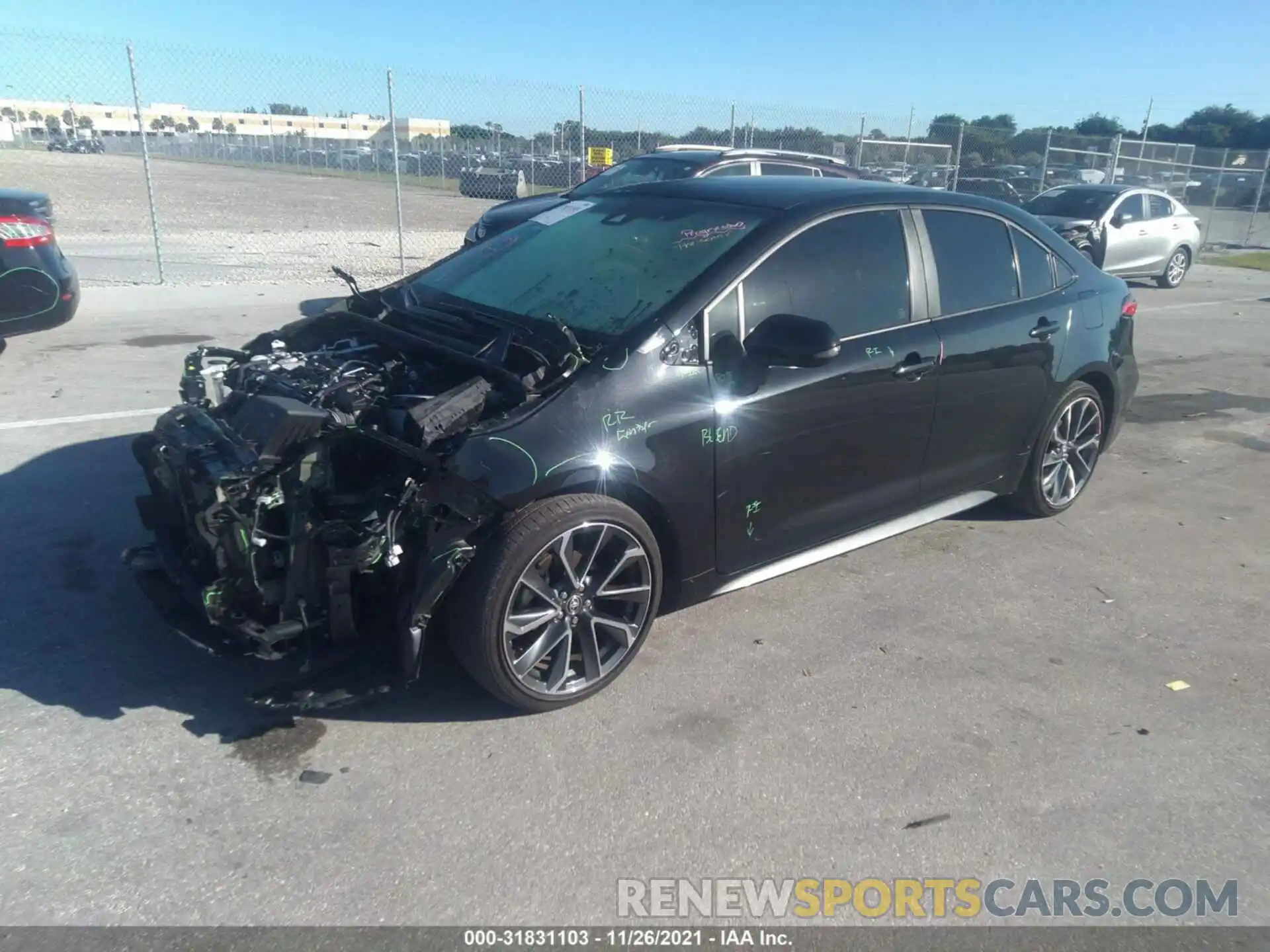 2 Photograph of a damaged car JTDS4MCE7MJ057565 TOYOTA COROLLA 2021