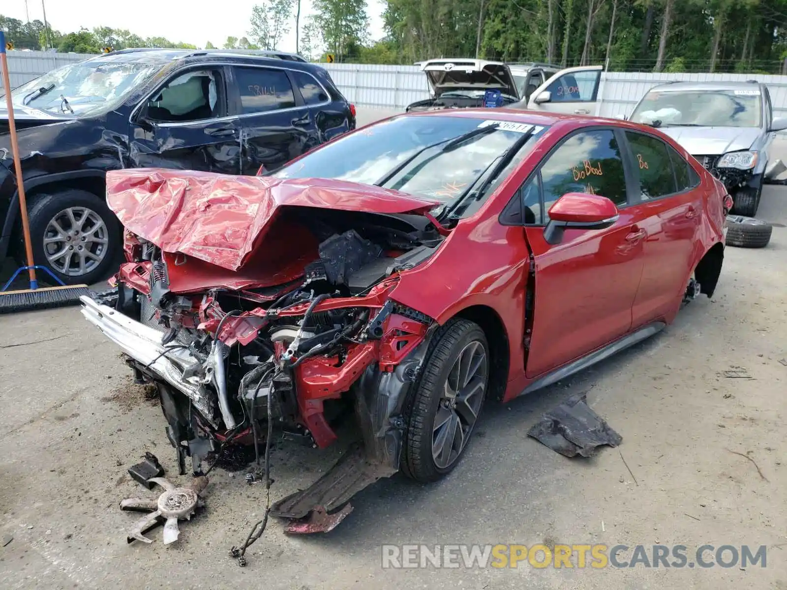 2 Photograph of a damaged car JTDS4MCE7MJ058599 TOYOTA COROLLA 2021