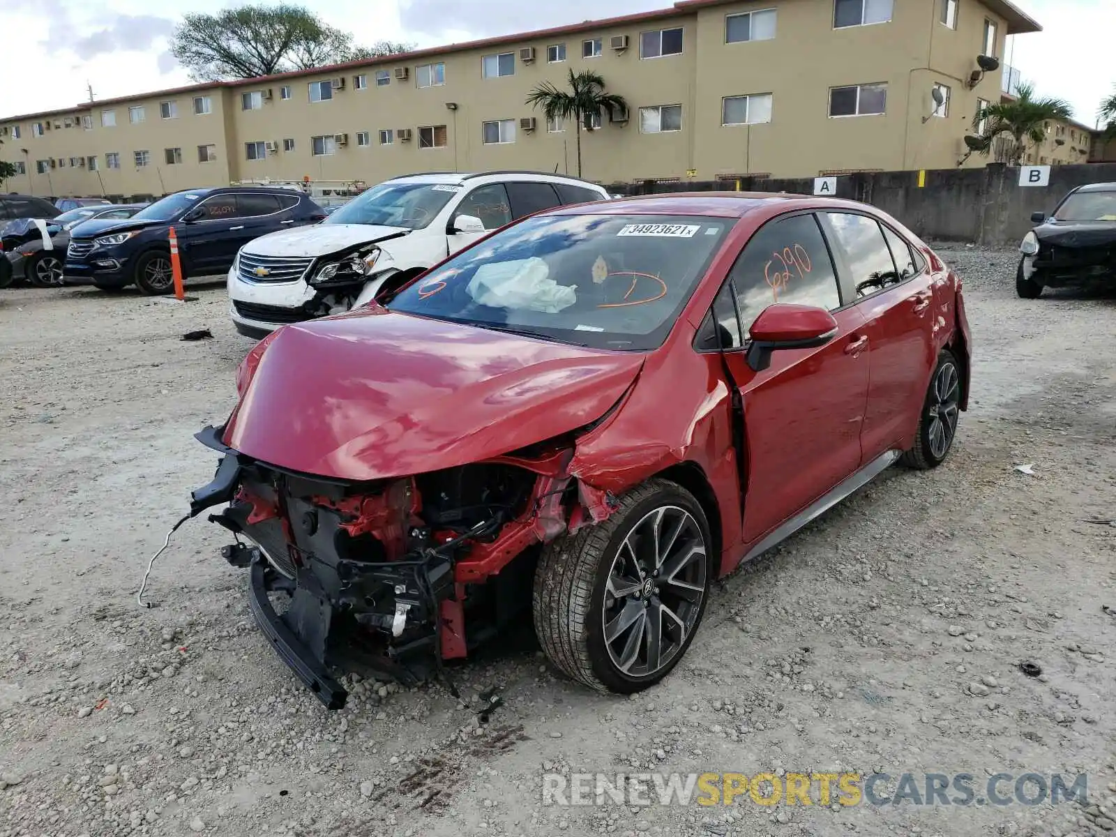 2 Photograph of a damaged car JTDS4MCE7MJ062474 TOYOTA COROLLA 2021