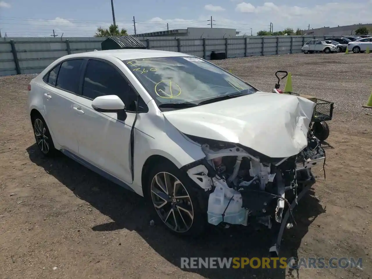 1 Photograph of a damaged car JTDS4MCE7MJ063401 TOYOTA COROLLA 2021