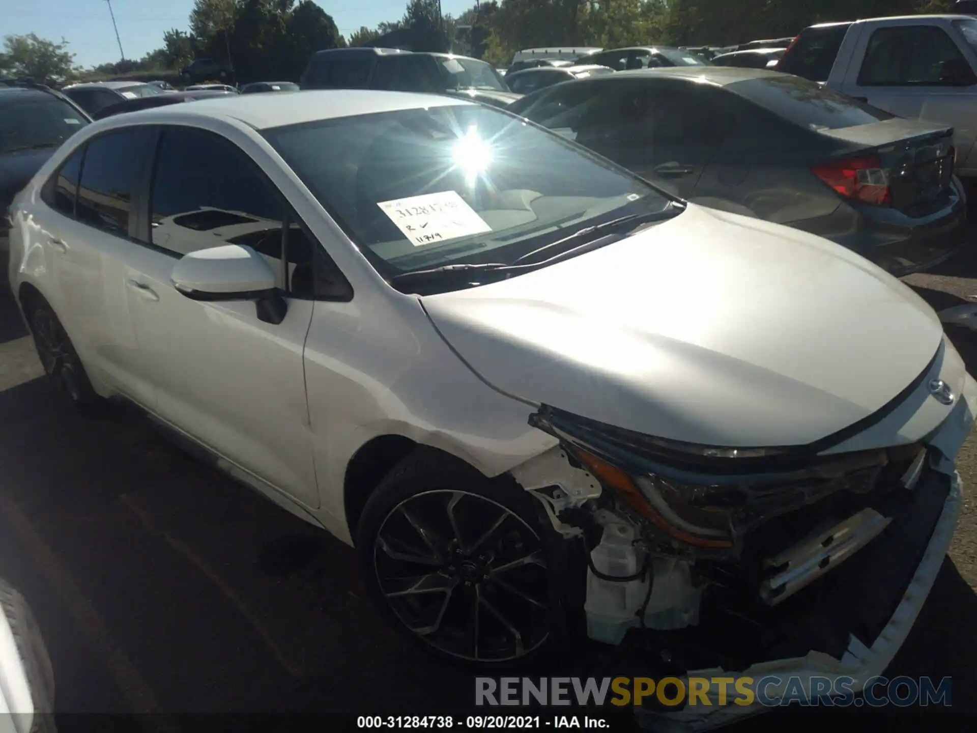 1 Photograph of a damaged car JTDS4MCE7MJ067173 TOYOTA COROLLA 2021