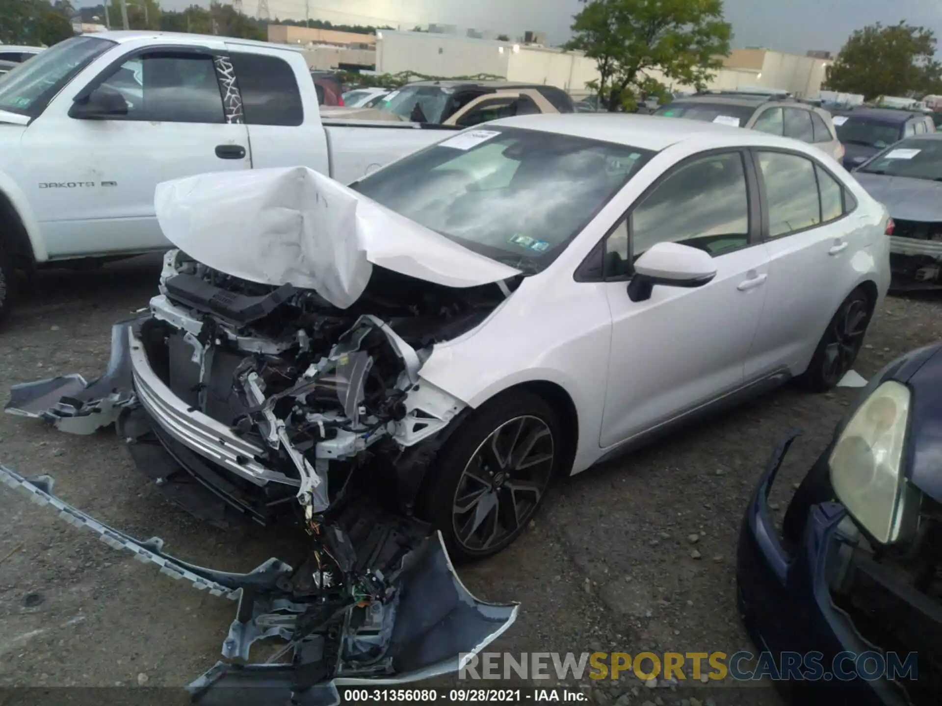 2 Photograph of a damaged car JTDS4MCE7MJ071093 TOYOTA COROLLA 2021