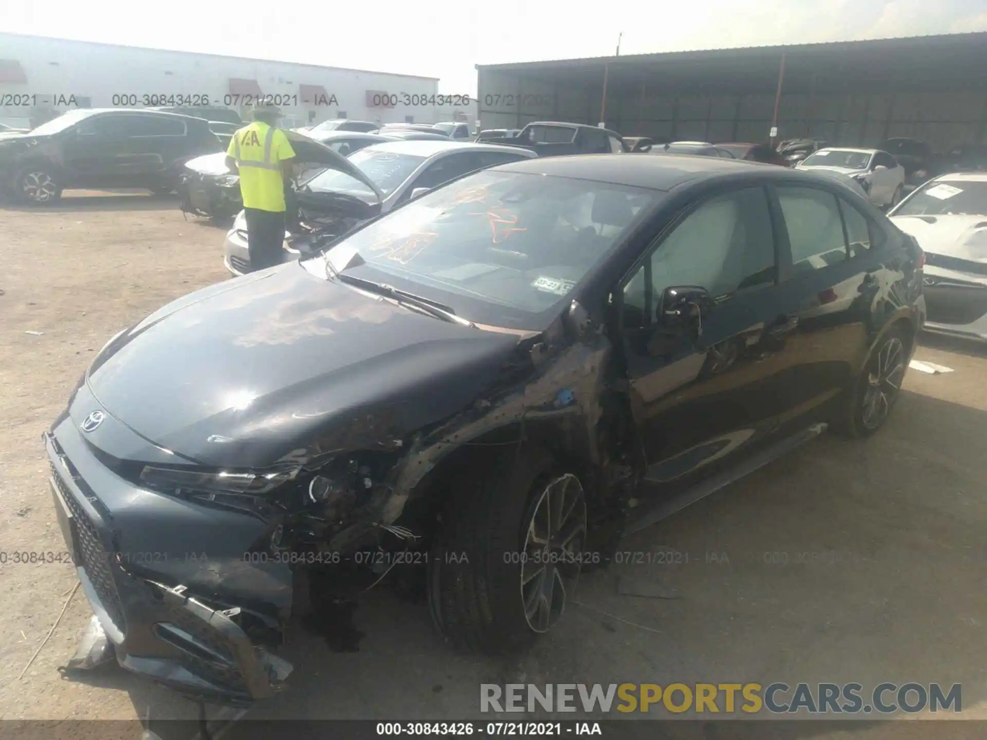 2 Photograph of a damaged car JTDS4MCE7MJ074205 TOYOTA COROLLA 2021