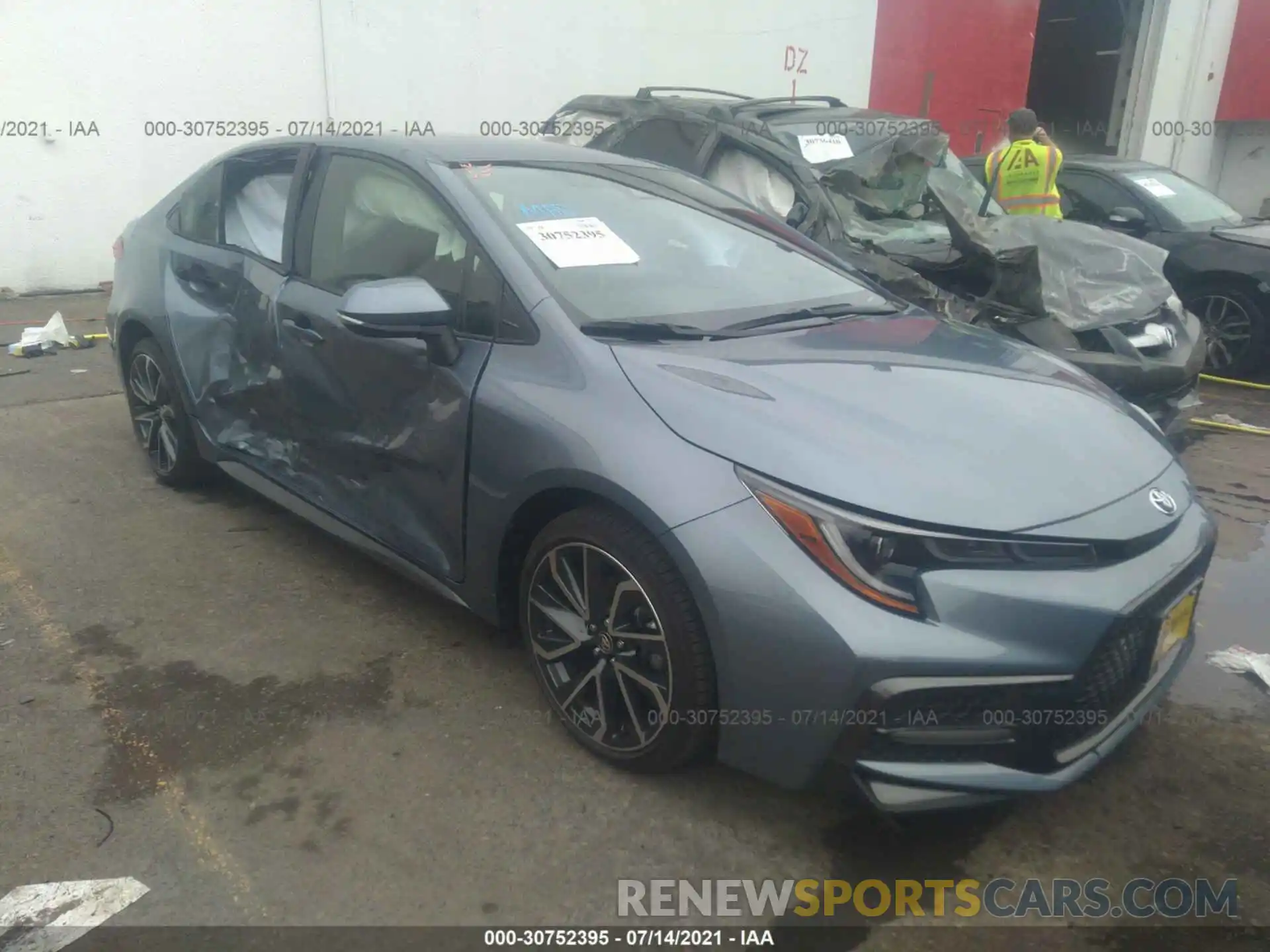 1 Photograph of a damaged car JTDS4MCE7MJ076679 TOYOTA COROLLA 2021