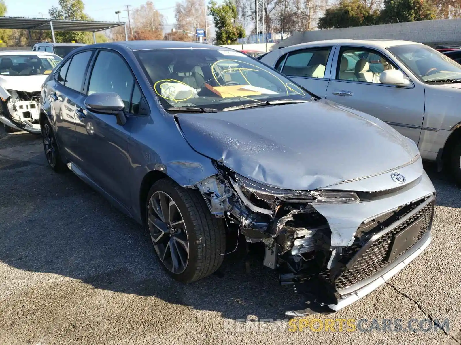 1 Photograph of a damaged car JTDS4MCE8MJ060152 TOYOTA COROLLA 2021