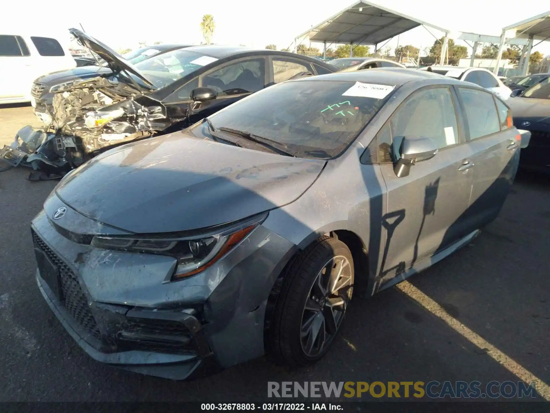 2 Photograph of a damaged car JTDS4MCE8MJ060801 TOYOTA COROLLA 2021