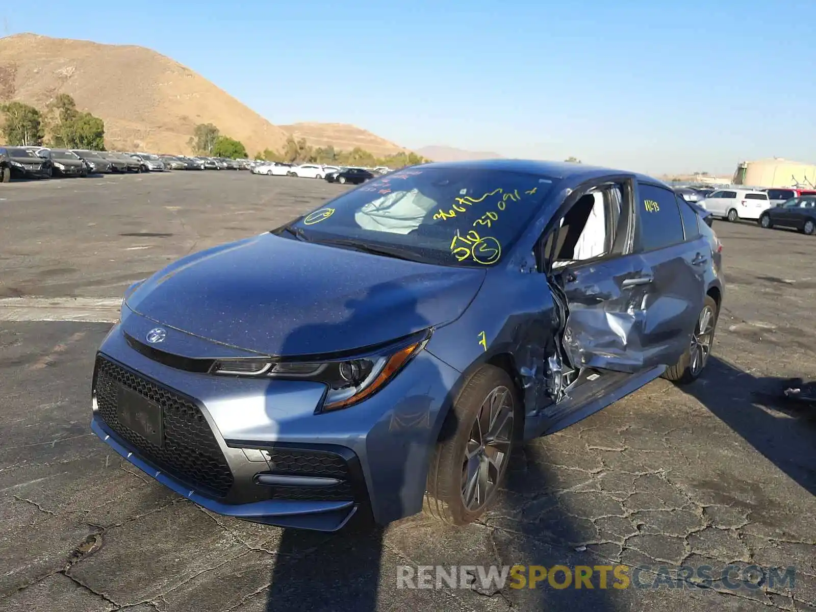 2 Photograph of a damaged car JTDS4MCE8MJ061561 TOYOTA COROLLA 2021