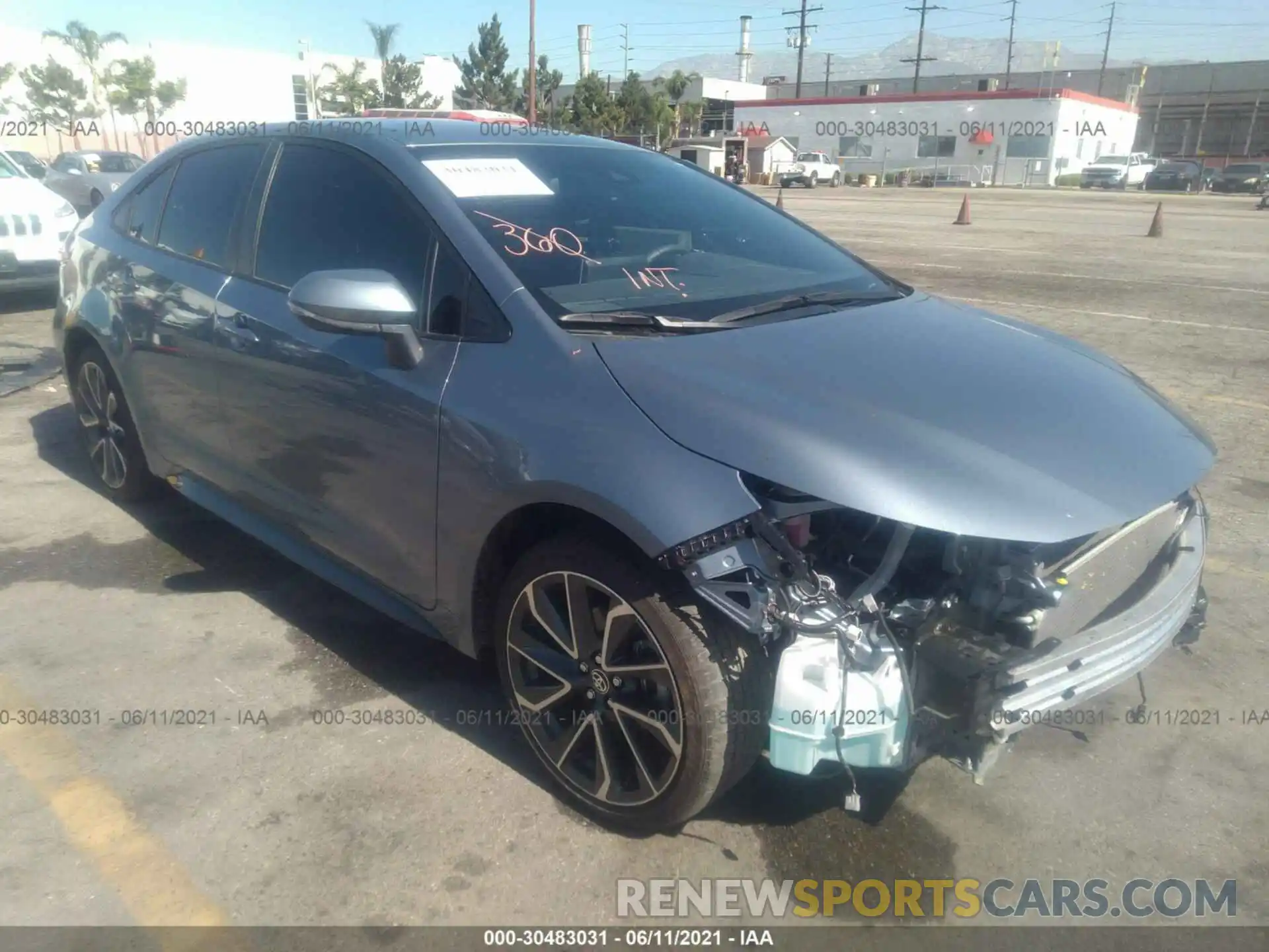 1 Photograph of a damaged car JTDS4MCE8MJ071216 TOYOTA COROLLA 2021