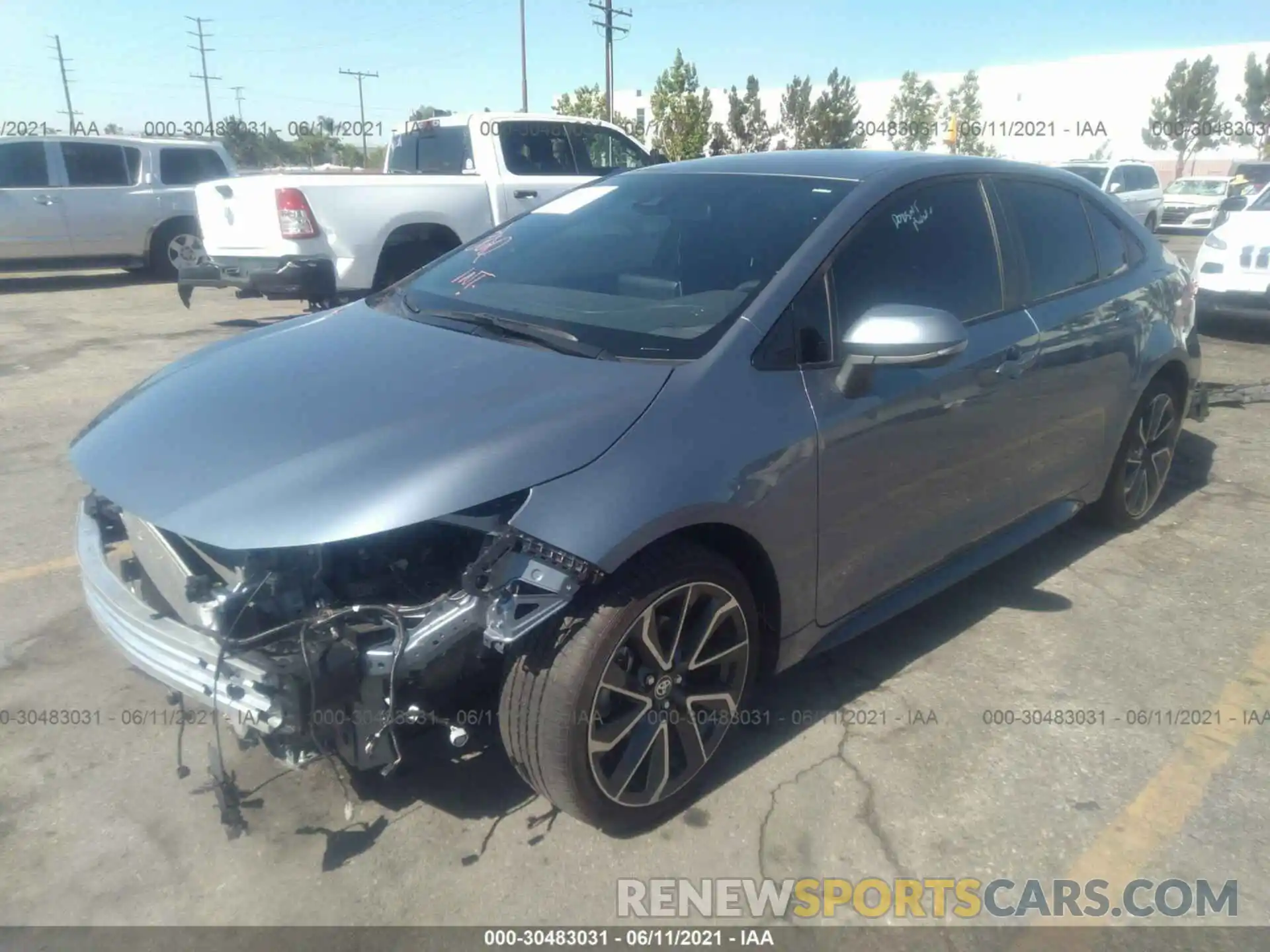 2 Photograph of a damaged car JTDS4MCE8MJ071216 TOYOTA COROLLA 2021