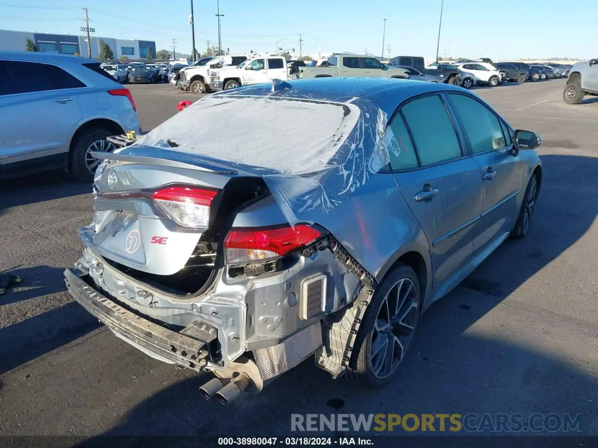 4 Photograph of a damaged car JTDS4MCE8MJ071295 TOYOTA COROLLA 2021