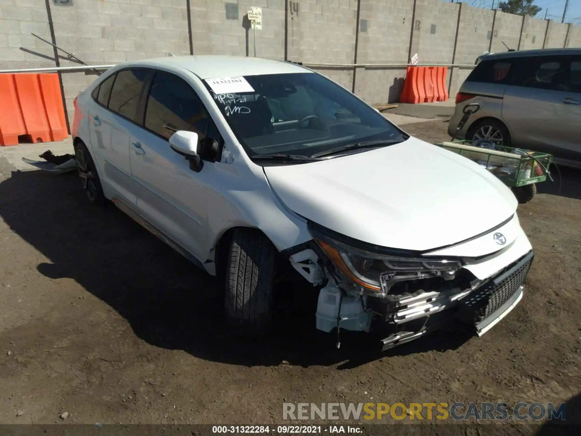 1 Photograph of a damaged car JTDS4MCE8MJ072818 TOYOTA COROLLA 2021