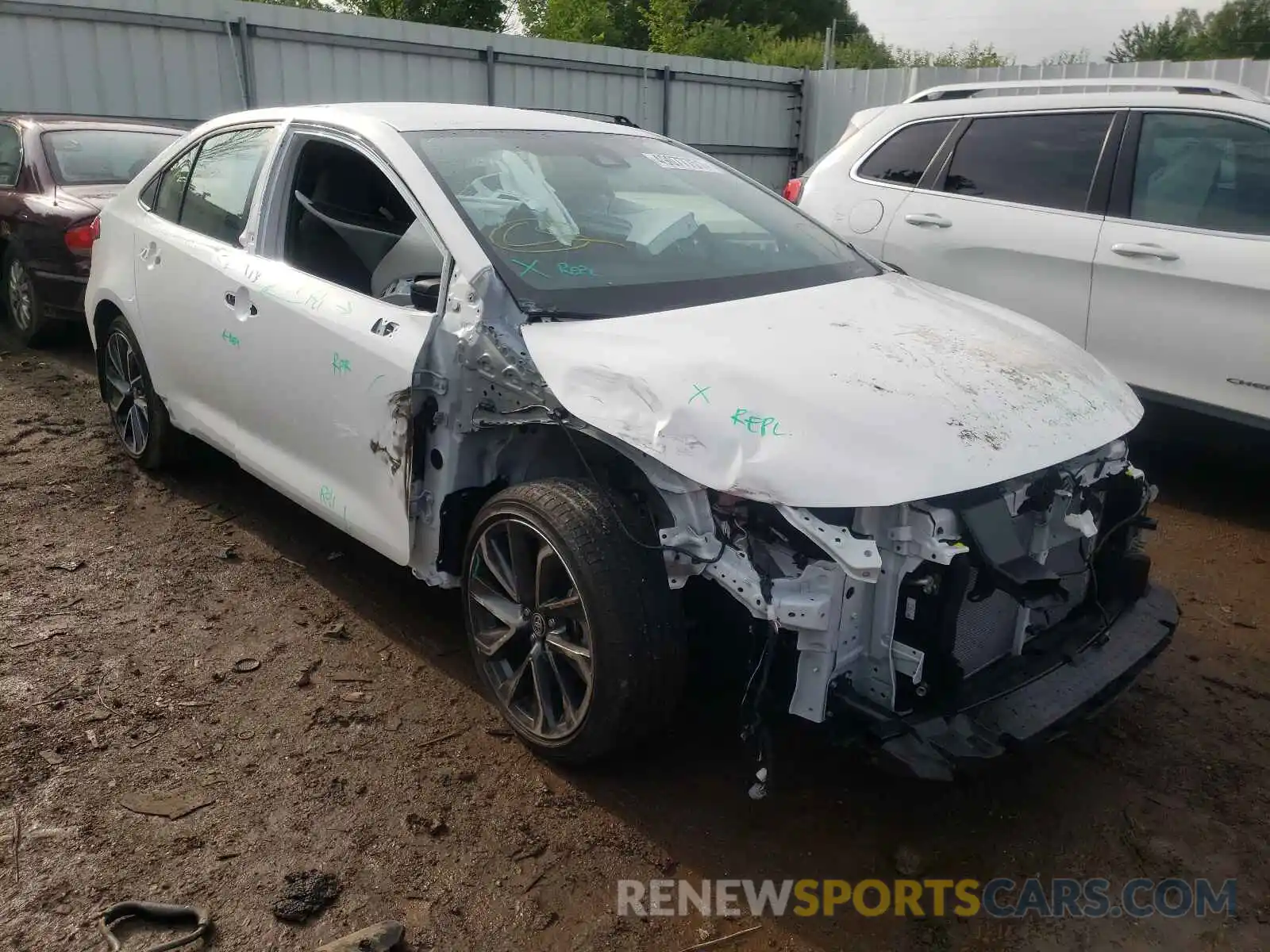 1 Photograph of a damaged car JTDS4MCE8MJ076786 TOYOTA COROLLA 2021