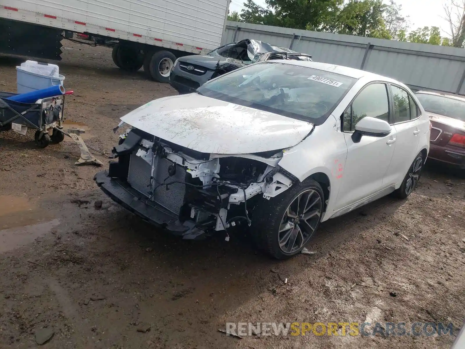 2 Photograph of a damaged car JTDS4MCE8MJ076786 TOYOTA COROLLA 2021