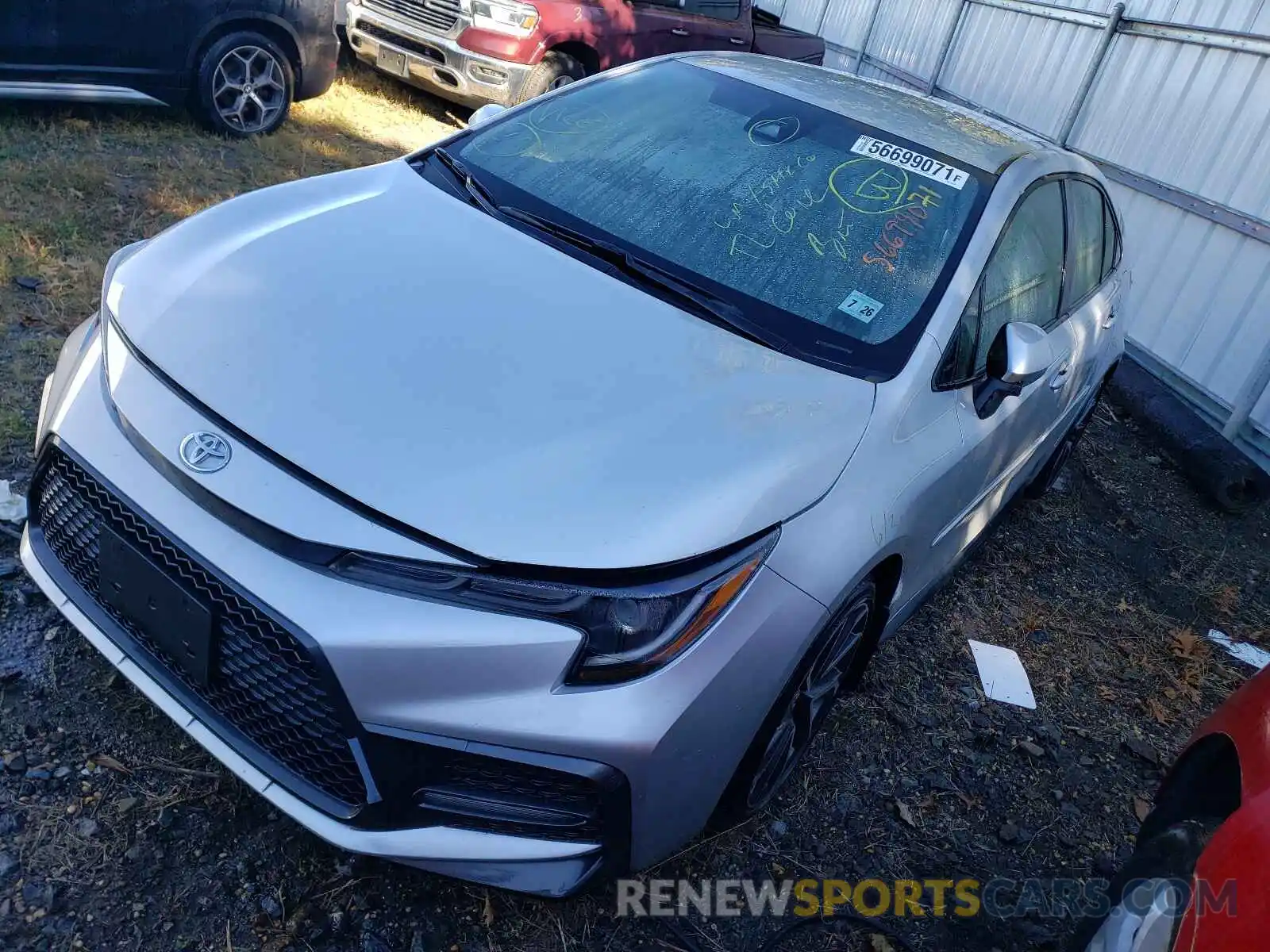 2 Photograph of a damaged car JTDS4MCE8MJ077727 TOYOTA COROLLA 2021