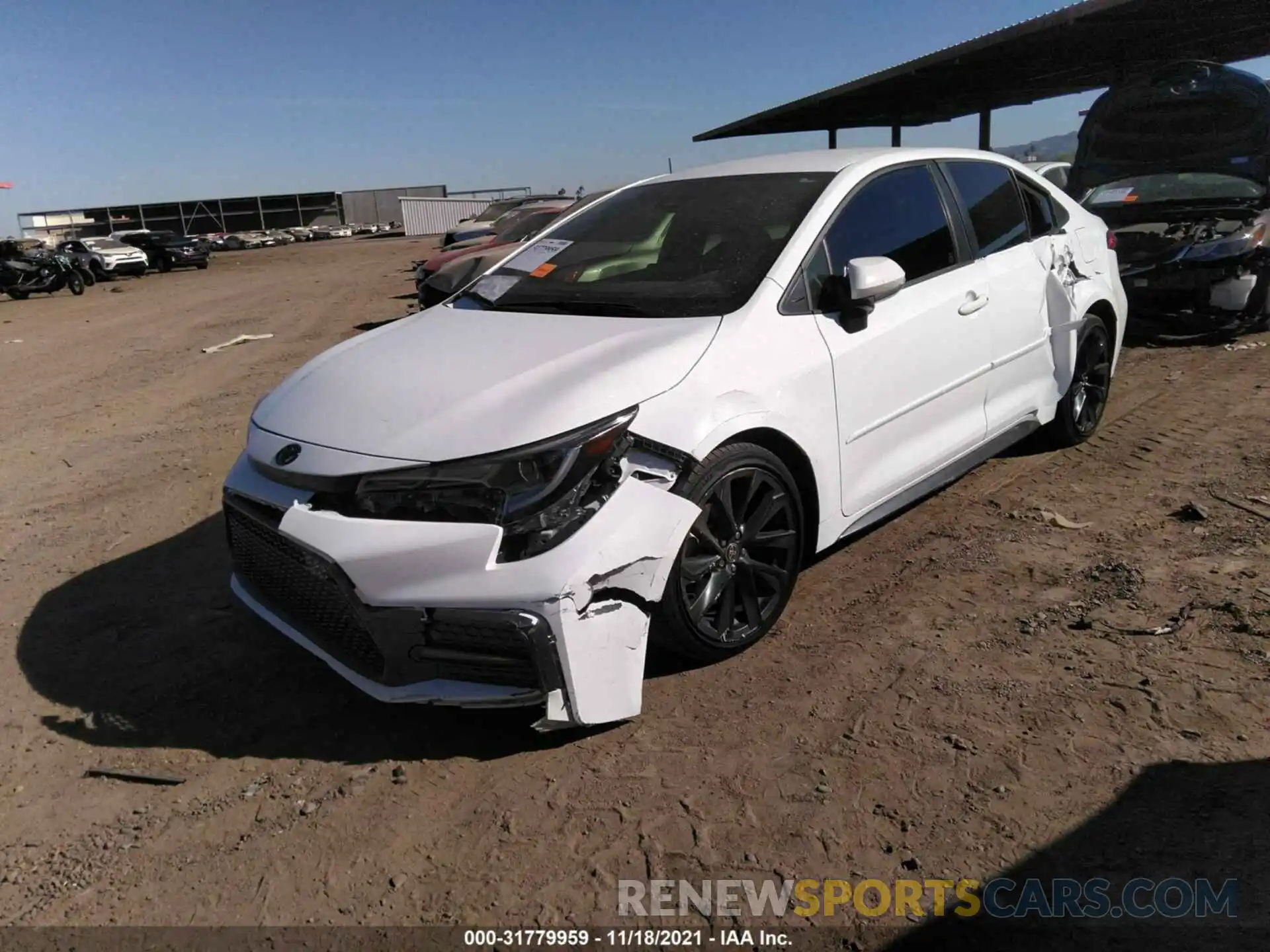 2 Photograph of a damaged car JTDS4MCE9MJ054313 TOYOTA COROLLA 2021