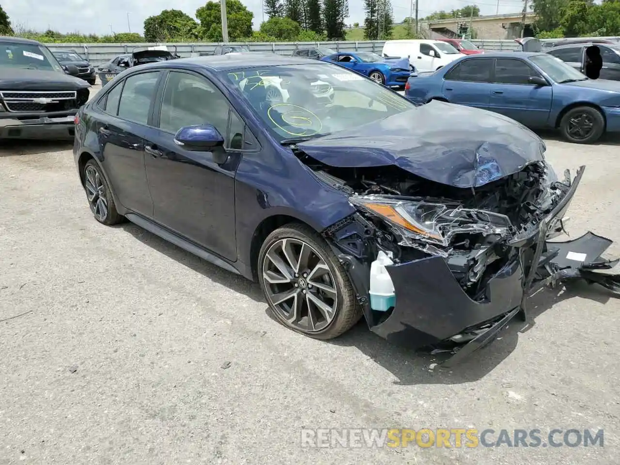 1 Photograph of a damaged car JTDS4MCE9MJ054425 TOYOTA COROLLA 2021