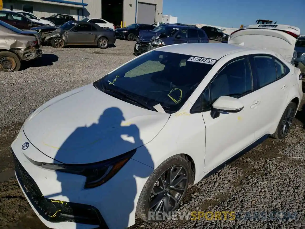 2 Photograph of a damaged car JTDS4MCE9MJ055106 TOYOTA COROLLA 2021