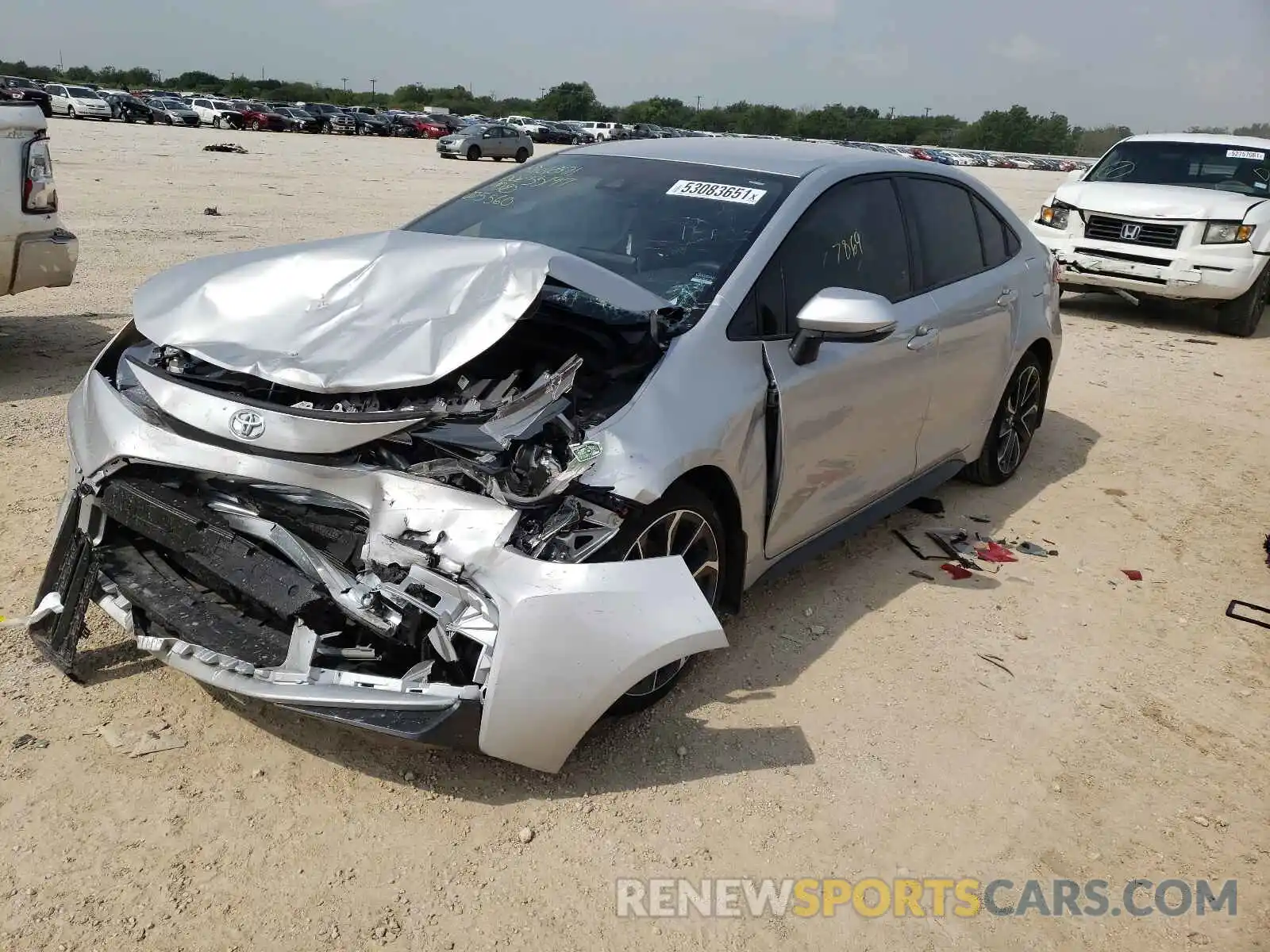 2 Photograph of a damaged car JTDS4MCE9MJ055560 TOYOTA COROLLA 2021