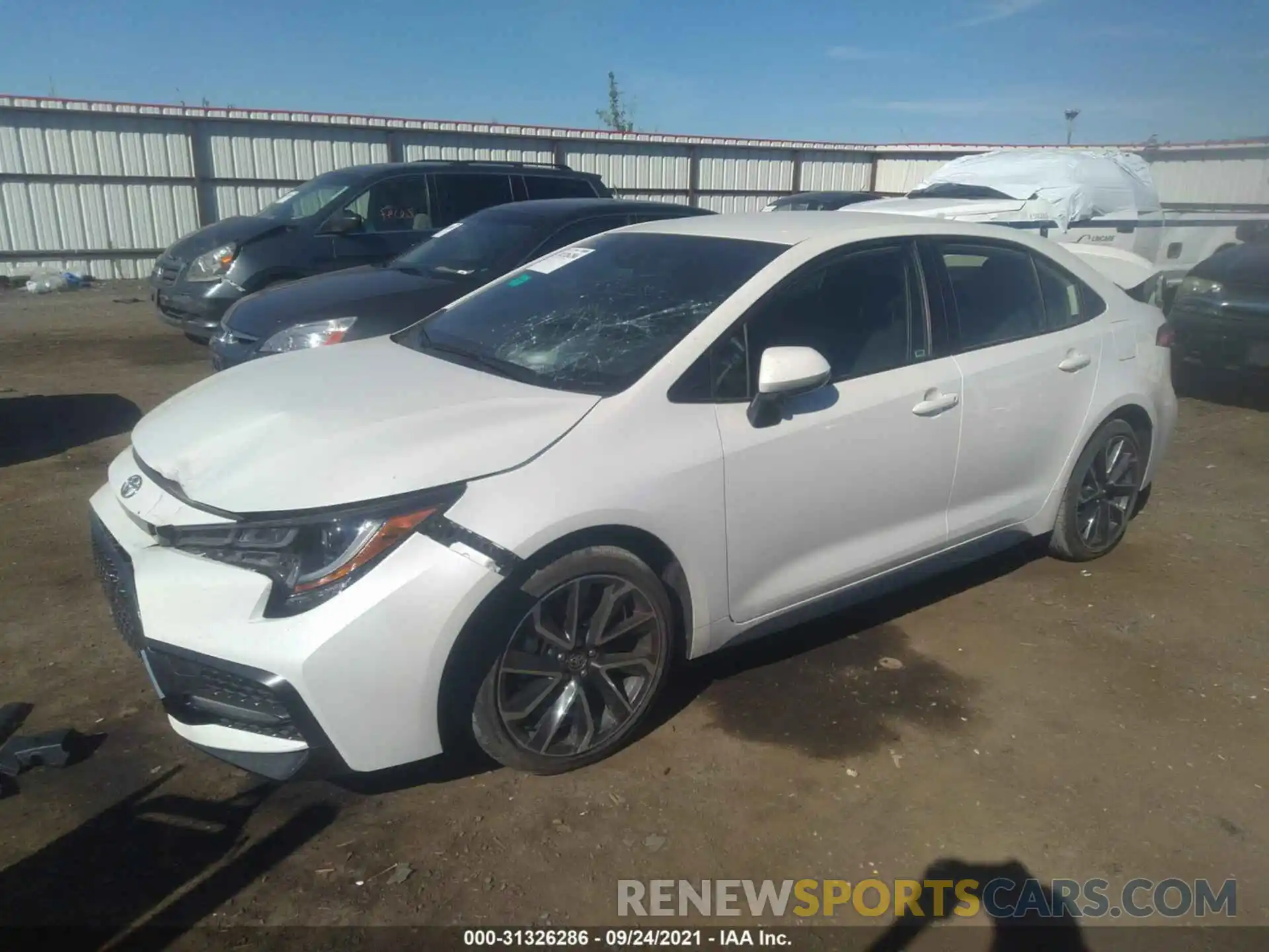 2 Photograph of a damaged car JTDS4MCE9MJ069426 TOYOTA COROLLA 2021