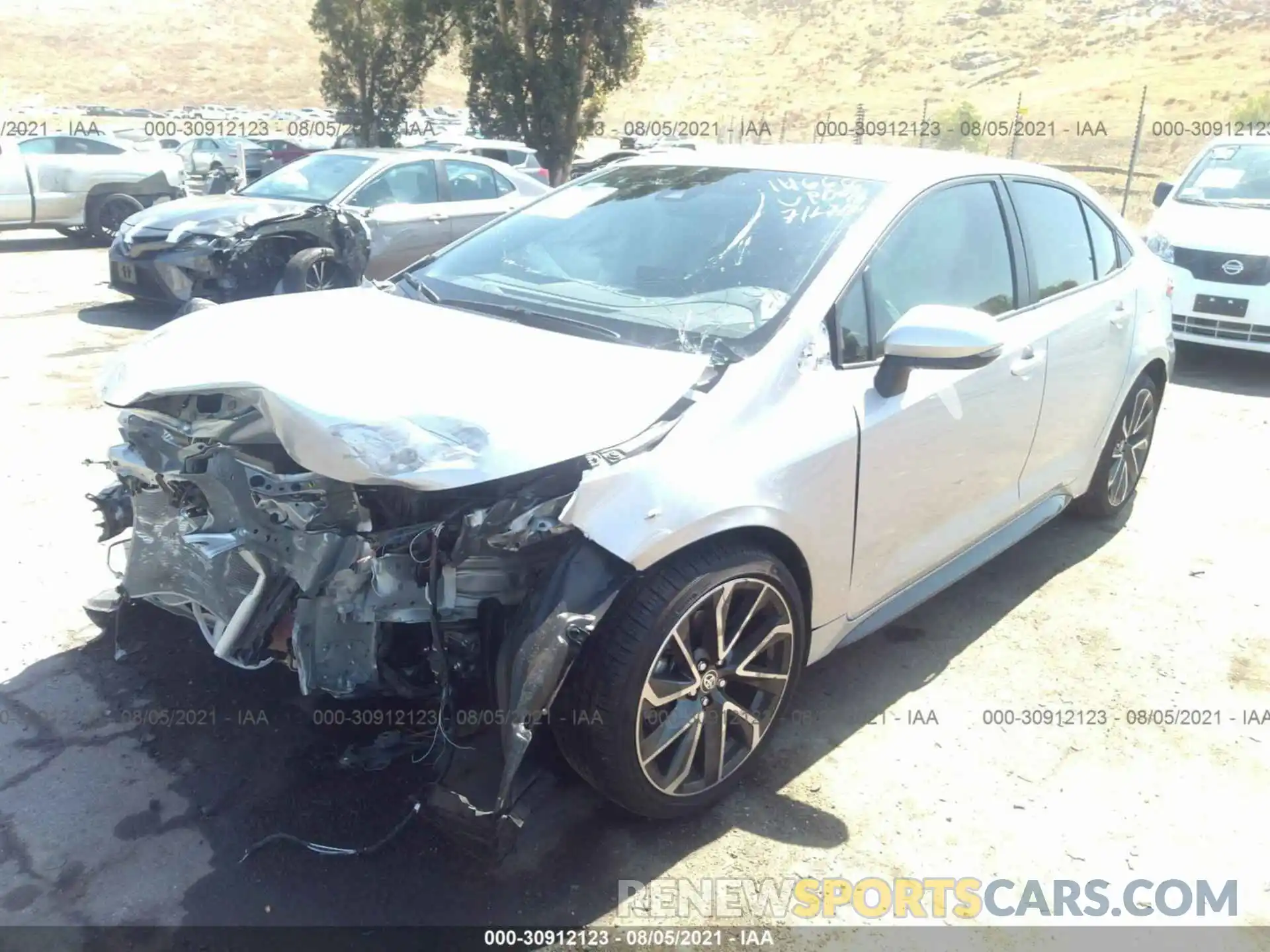 2 Photograph of a damaged car JTDS4MCE9MJ070463 TOYOTA COROLLA 2021